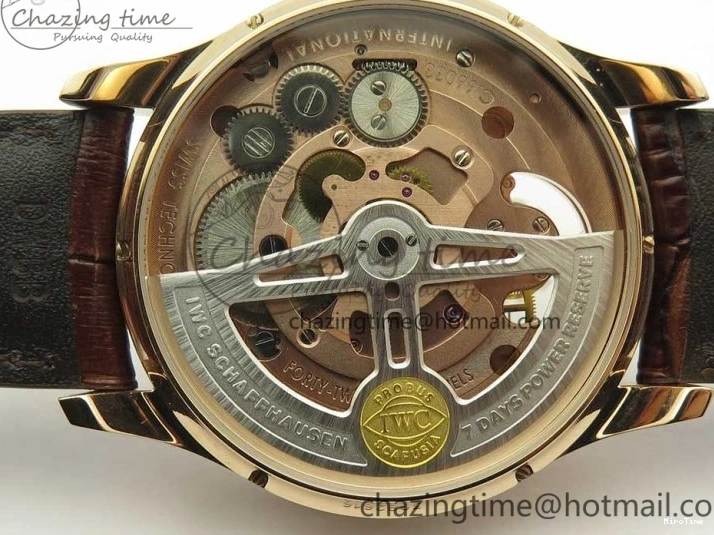 MIROTIME 0514 Portuguese Tourbillon IW5046 RG ZF Best Edition White Dial on Brown Leather Strap UrbanStyle 7144